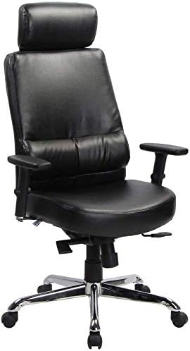 Smugdesk Bonded Leather Ergonomic Office Chair with Customizable Seat and Armrest Positions, Style1565