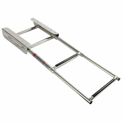 Escalera telescópica 2 peldaños acero inoxidable para piscina miniatura 3