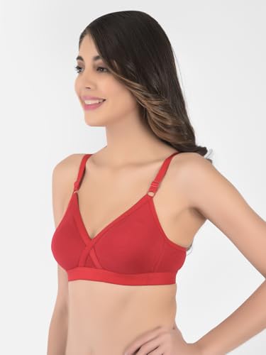 Image of Softline Women's Cotton Rich Wire-Free Non-Padded Balconette Bra Combo | Seamless, Breathable & Soft Fabric | Full Coverage & Everyday Comfort (Pack of 2)