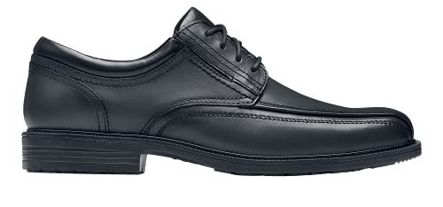 Shoes for Crews Valet, Men's Slip Resistant Work Shoes, Water Resistant, Leather, Black, Size 14 Medium