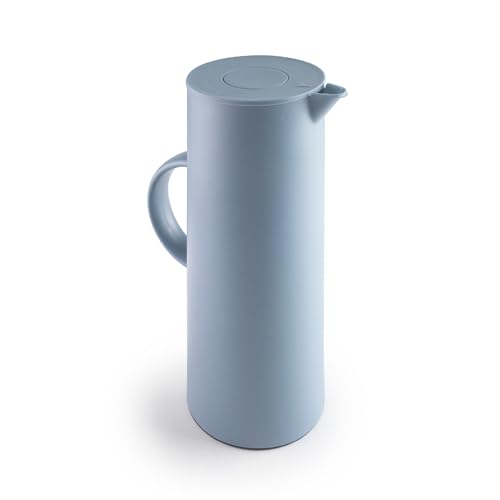 IBILI - Jarra Termo con Interior de Cristal, Doble pared, 1 litro, Azul, Libre de BPA