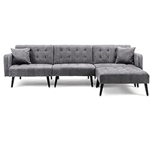 Oyerol Modern Linen sectional Conve...