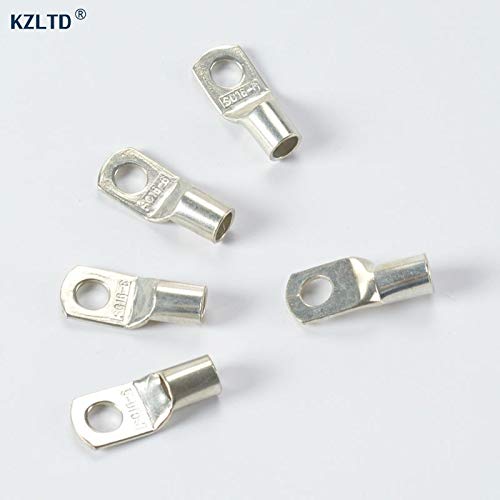 Davitu 20PCs/Lot Tinned Copper Cable Connectors Copper Lugs 16mm 5 AWG M6 Stud Anticorrosive Retail/Wholesale SC16-6