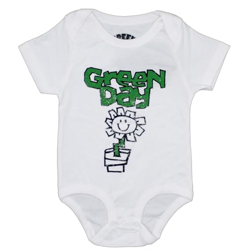 Green Day grenouillère blanche bébé vêtement rock Flower Pot 0-24 mois