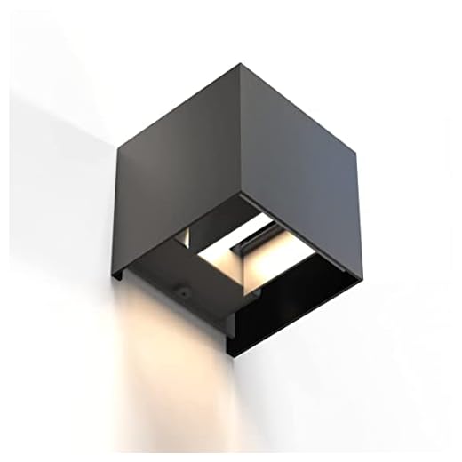 Hama LED Wandleuchte (WLAN Lampe für innen und außen IP 44, Smart Home Lampe steuerbar per App und Sprache, dimmbar 2700 K – 6500 K, smarte Lampe mit einstellbarem Abstrahlwinkel, Metall) schwarz