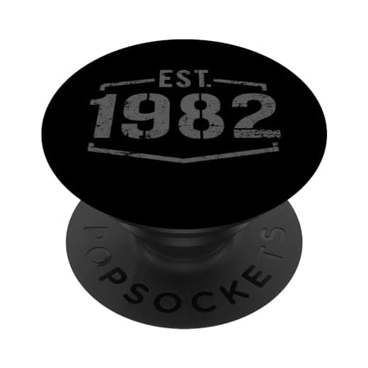 Diseño de cumpleaños de 1982 estilo vintage establecido en 1982 PopSockets PopGrip Intercambiable