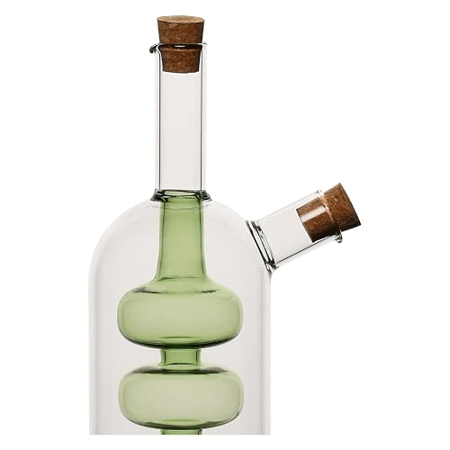 THUN Set aus Öl und Essig Bloomia - Glas, Kork - Kollektion Frühlingsgarten - Ø 7,16 cm, Höhe 22,7 cm