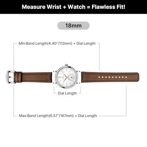 Image of Fullmosa Quick Release Premium Leather Watch Strap | 24 /22 /21 /20 /19 /18mm,Burnished Leather Watch Band Compatible with Samsung Amazfit Fossil Replacement Belt for Men and Women
