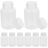 BETOOKY Juego de 12 Frascos de Viaje Vacíos de 100 Ml Frascos con Tapa Transparentes de Plástico Envases Pequeños Rellenables para Medicamentos y Cosméticos Portátiles para Viajes y