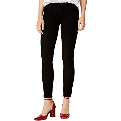 HUDSON Jeans Women's Nico Midrise Super Skinny Corduroy, Black Coated, 32