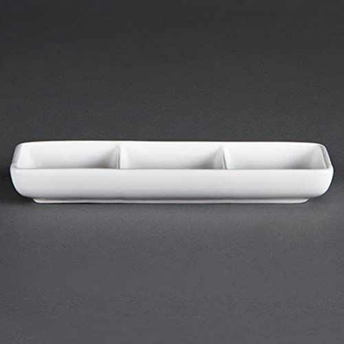 Plato de 3 secciones Olympia C336 blanco para hostelería profesional 6