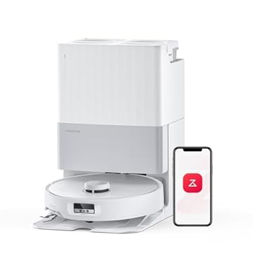 Robô aspirador/esfregão Roborock Qrevo Edge, sucção 18500Pa, 0 emaranhado, escova lateral FlexiArm Arc, chassi AdaptiLift, lavagem água quente/secagem esfregão FlexiArm que sobe 17mm, autoesvaziamento