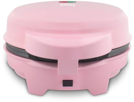 KID400 Wëasy CakeMaker, Máquina de Tartas 4 en 1 Muffins, Cupcakes, Donuts, Waffles, Antiadherente, Rosa,700 W