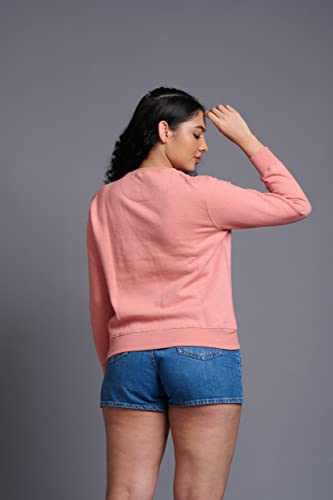 Image of Go Devil Stylish Trendy Regular Fit 100% Cotton Sweatshirt with Round /Crew Neck Full Sleeves, Casual Printed Winter Wear for Women /Girls
