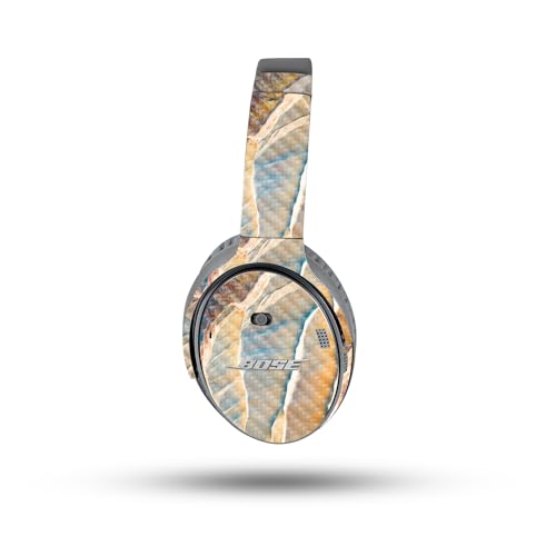 Image of MightySkins Carbon Fiber Skin Compatible with Bose QuietComfort 35 II Headphones - Rocky Side | Protective, Durable Textured Carbon Fiber Finish | Easy to Apply