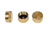 DozyAnt Pack of 3 Solid Brass Refill 1 LB Propane Bottle Cap Gas Tank Cylinder Sealed Cap - 3 pcs