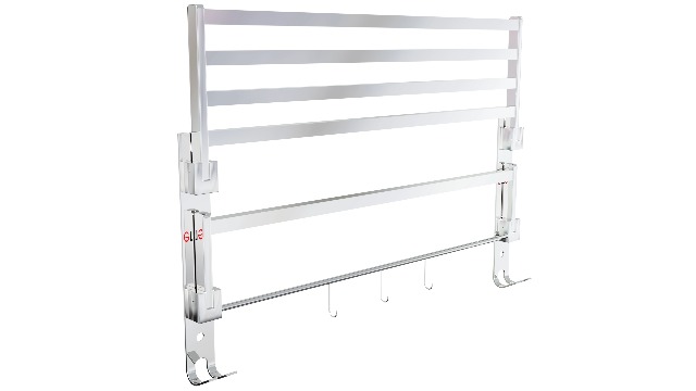 Gloxy Towel Rack in Bathroom | Stainless Steel Towel Holder in Bathroom | 24 Inch Folding Wall Mounted Towel Rack with Shelf – Durable & Space-Saving – Chrome Finish (Non-Adhesive)