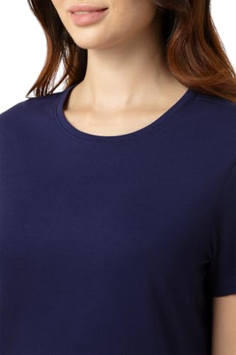 Image of Van Heusen Women's Cotton Relaxed Fit Lounge T Shirt - Relax Fit, Round Neck, Short Sleeves