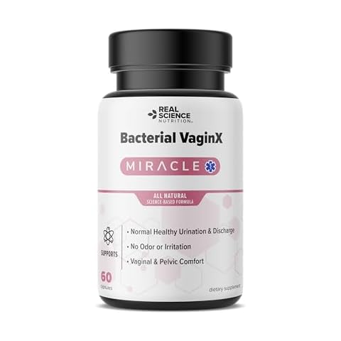 Real Science Nutrition Offers Bacterial VaginX Miracle - Nitric Oxide Enhanced Formulated for Womens Vaginal Health & pH Balance Complex, Natural BV Treatment & Yeast Infection, 60 Capsules Cover