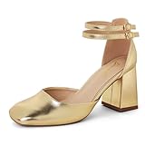 Tacón ancho de 7,5 cm: Tacón estable que ofrece sujeción y comodidad durante todo el día, ideal para eventos largos.