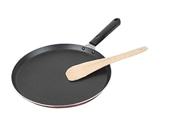 SEREE Dishwasher Safe Aluminum Non Stick Flat Dosa Tawa 28 cm