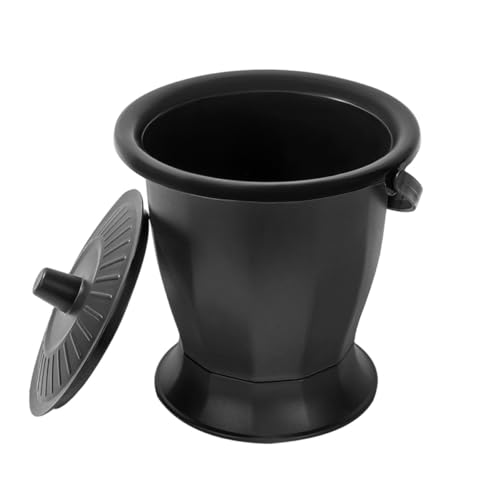 Pot de chambre portable noir en plastique PP avec couvercle hermétique