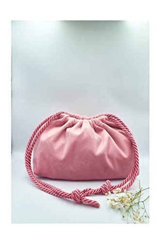 Drawstring Velvet Makeup Bag with Water-Resistant Interior: Cosmetic/Travel/Toiletry/Beauty Makeup Bag/Pouch/Sack with Chic drawstring, for Birthdays/Valentines/Christmas/Thanksgiving2
