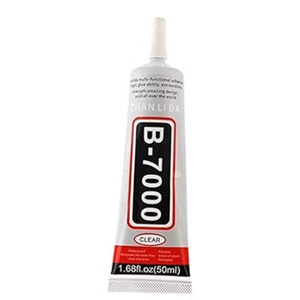 Pacificdeals B7000 Pack of 1 Multi-Purpose Semi Fluid Transparent White Easy to Use Strong Adhesive Glue Sealant Clear Waterproof Glue Compatible For Laptop Bezel Slime Rhinestone Clothes School Kids Projects Jewellery Shoes Sole Repair Mobile Phone LCD Touch Display Screen Repair Plastic Toys epoxy Resin Decorations Art Craft Work leather Bag DIY Fabric Nail Border Clear - 50ml