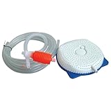 Tidevib Poolabdeckung Siphon Pumpe Kit für oberirdische Schwimmbäder, nicht elektrische Wasserentfernung mit 4,8 m Ablaufschlauch, Handquetschpumpe und Kappenablauf