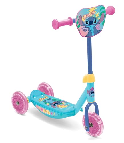 Patinete infantil de la Patrulla Canina Skye Stitch Spiderman, 3 ruedas, unisex, para niños y niñas a partir de 3 años, máx. 20 kg, 3 ruedas (Stitch-Beby)