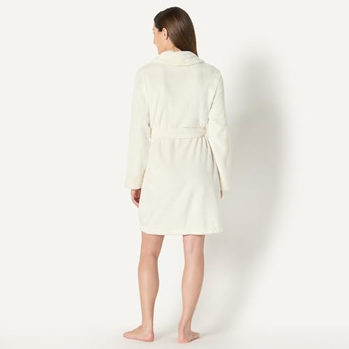 Image of Amazon Essentials Women's Mid-Length Plush Bath Robe, Loungewear (Available in Plus Size)