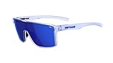 Tifosi Gafas de sol Sanctum, ideales para ciclismo, golf, senderismo, correr y pickleball, estilo de vida (azul hielo, espejo azul cobalto)