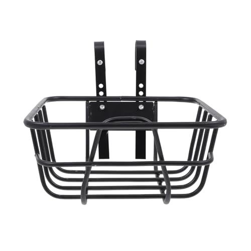 DYNWAVE Bike Front Handlebar Basket with Hooks 9.8x9.8x4.7inch Accessories Easily Install Men and Women Bike Storage Basket Universal