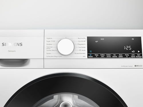 Siemens WG34G2070 iQ500 Volautomatische wasmachine, 8 kg, 1400 rpm, speedPack L - programma's versnellen, anti-vlek-systeem voor hardnekkige vlekken, outdoor-programma, led-display - Afbeelding 5
