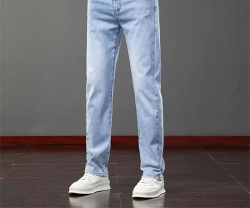 Men's Thin Business Casual Jeans, Classic and Versatile Slim-fit Stretch Jeans2