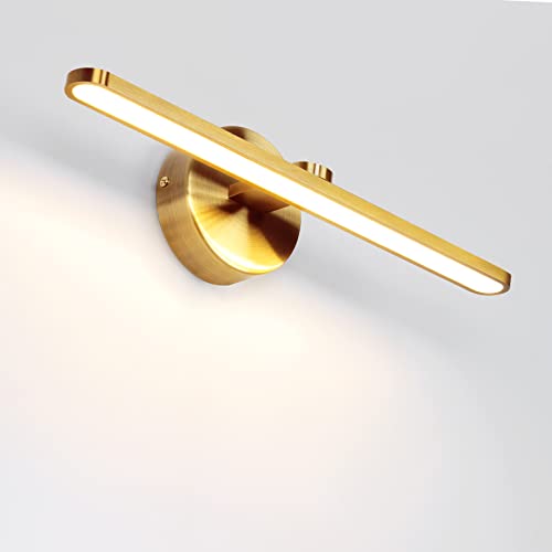 【Materiale di alta qualità】 Materiale in alluminio puro con finitura Placcatura Ottone Lucido, leggero ma di alta qualità ， A prova di polvere e ruggine, basta pulirlo occasionalmente con un panno asciutto, puoi tenerlo nuovo per almeno un anno. 55 PC 2835 SMD incorporati da 12 W (equivalente a una lampadina alogena da almeno 70 W) e unità certificata CE.