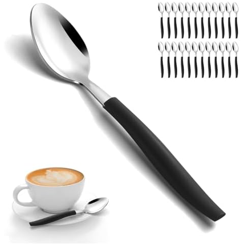 BEWOS 6.1-Inch Teaspoons Stainless Steel, 24-Piece Silverware Set Cover