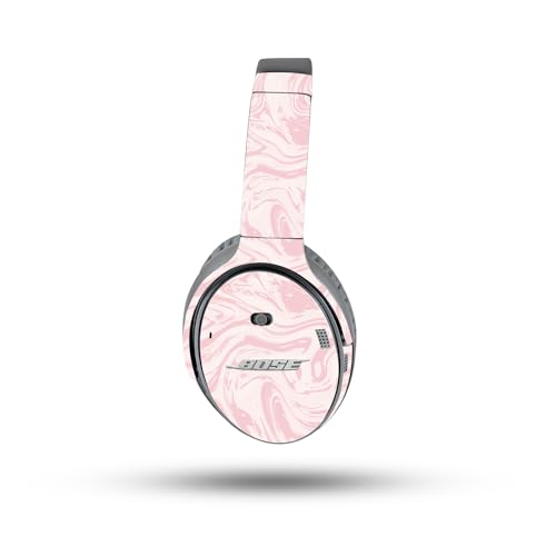 Image of MightySkins Skin Compatible with Bose QuietComfort 35 II Headphones - Silky Pink | Protective, Durable, and Unique Vinyl Decal wrap Cover | Easy to Apply, Remove, and Change Styles