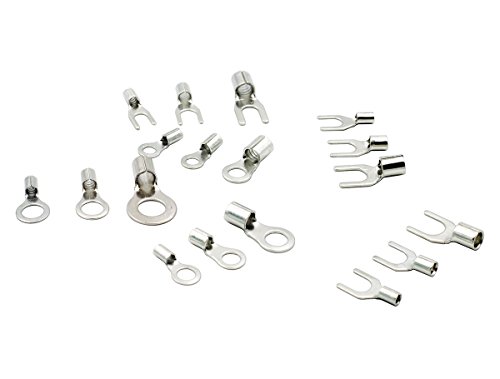 330Pcs Assorted Non-Insulated Ring Fork O-Type U-Type Terminals Assortment Kit Electrical Crimp Spade Set Lug Cable Wire Connector #TOP2