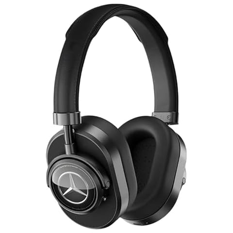 MASTER & DYNAMIC MW65 Active Noise-Cancelling (ANC) Wireless Headphones – Bluetooth Over-Ear Headphones with Mic – Black Metal/Black Leather Mercedez Benz Cover