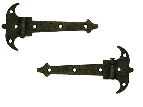 Preisvergleich Produktbild 2 x Scharnier 150mm Zierscharniere Möbelbänder Möbelscharniere Messing brüniert antik alt