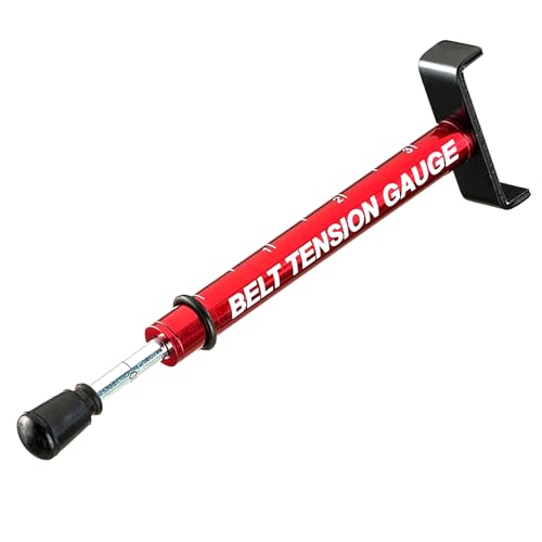 Belt Tension Gauge, Red | 10 lbs, Easy to Read Metal Tension Test...