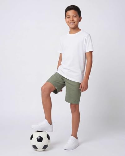 Image of 5 Pack Boys' Cotton T Shirts Crew Neck Plain Short Sleeve Tops Kids Teens | Available In Sizes 4-18,Tees, Youth, Athletic, Plain, School, Summer, Play, Sport, Casual, Soft, Breathable, Comfy, Multipack