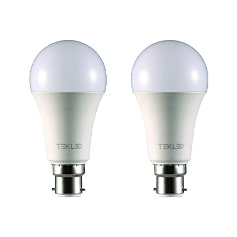 TEKLED® A60 LED Bulbs | B22 Bayonet Cap | Energy Saving 12W Light Bulb 100W Incandescent Bulb Equivalent | 2700K Dimmable 1020LM | 2-Pack | Warm White Cover