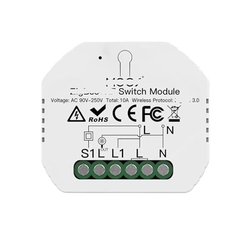 Interruptor de luz 3,0 de diseño avanzado con módulo de relé ZRM-104-MS