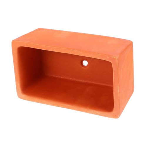 NOLITOY Rechteckiger Terrakotta Pflanzkübel mit Abflussloch Kleiner Garten Blumentopf für Sukkulenten und Kakteen Robuster Übertopf aus Langlebiger Roter Tonerde für DIY Innenbereich