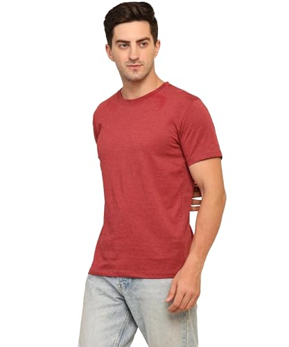Image of Unisex Round Neck Plain T-Shirt | Combed Bio-Washed Ring Spun Cotton for Men & Women, Short Sleeves