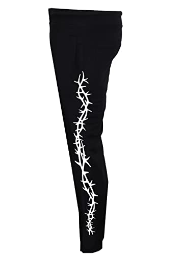 Barbed wire skull Men's Women's jogger sweatpants2