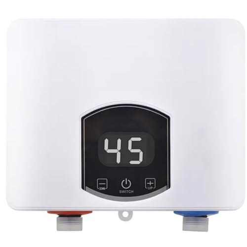 Calentador de Agua Instantáneo Varen 220V 5.5KW - Sin Tanque - LED Temperatura - Ducha, Lavabo, Cocina, Fregadero - Blanco - Moderno Minimalista