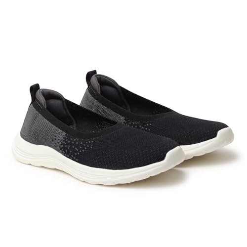 Image of YOHO Knitted Slip-Ons for Women | Lightweight, Stylish & Casual Without Lace Sneakers for Woman | Extra Soft Insole & Shock Absorbing, Walking Loafer Shoes for Ladies SOS-113